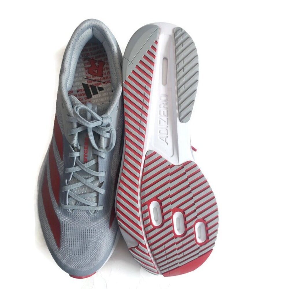 Adidas Adizero SL2 Mens Size 10 Rutgers Scarlet Knights Running Shoes Stone Gray - Picture 11 of 12